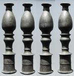 Kandelaarstel, koperlegering, h 144,8, b 33,3 x 30mm b172, Antiek en Kunst, Verzenden