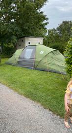 Coleman Bering 6 - Gebruikte Familietent vis a vis, Caravans en Kamperen, Tenten, Ophalen of Verzenden, Gebruikt, Tot en met 6