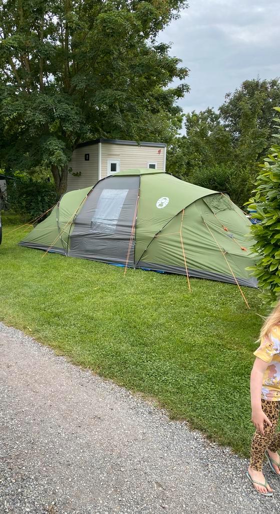 Coleman Bering 6 - Gebruikte Familietent vis a vis, Caravans en Kamperen, Tenten, tot en met 6, Gebruikt, Ophalen of Verzenden