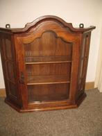 Houten Vitrine Wandkastje Vintage, Ophalen, Gebruikt