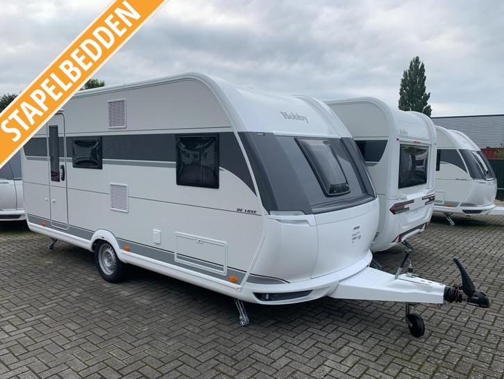 Hobby De Luxe 490 KMF Model 2026, Caravans en Kamperen, Caravans, Bedrijf, tot en met 5, 1000 - 1250 kg, Overige, Hobby, Dwarsbed