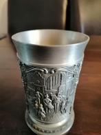Tumbler tinnen beker, 11x7cm,verzamelaars item, Antiek en Kunst, Antiek | Tin, Ophalen of Verzenden
