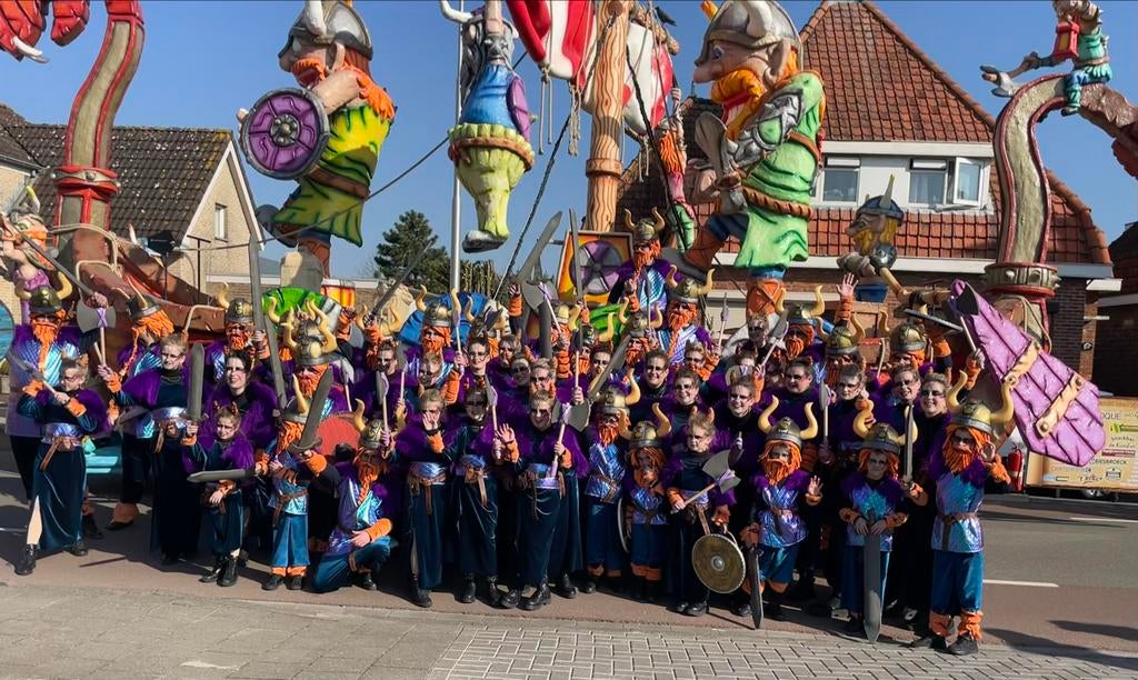 Carnavalskleding Loopgroep Viking Thema, Carnaval, Zo goed als nieuw, Kleding, Ophalen