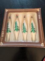 4 pegels met kerstboom glas jr 70 in originele doos, Ophalen of Verzenden, Zo goed als nieuw