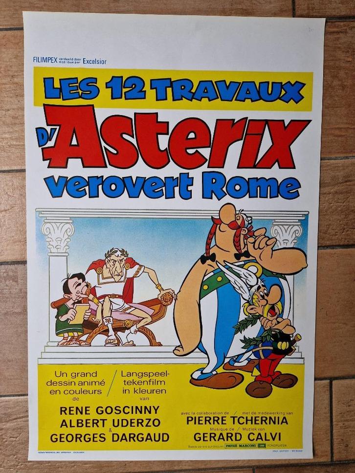 filmaffiche Asterix verovert Rome 1976 filmposter, Verzamelen, Posters, Zo goed als nieuw, Muziek, A1 t/m A3, Rechthoekig Staand