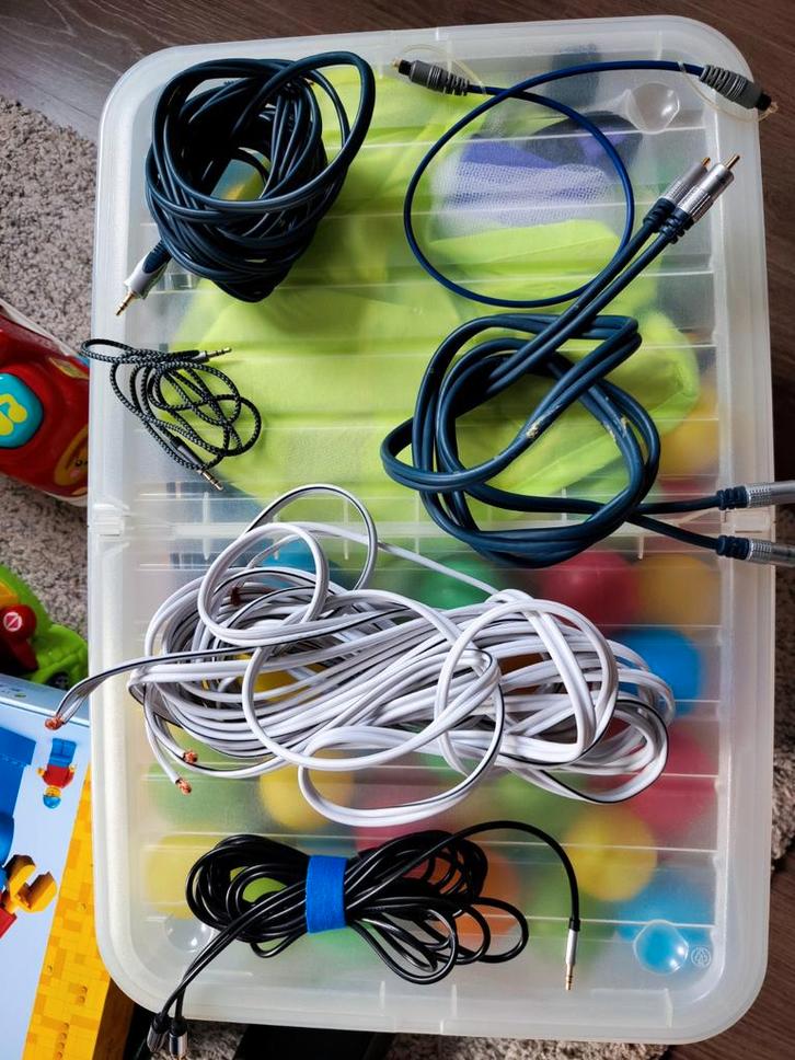 Diverse Kabels - HDMI, Audio, Optisch, Audio, Tv en Foto, Audiokabels en Televisiekabels, Gebruikt, Overige kabels, Minder dan 2 meter