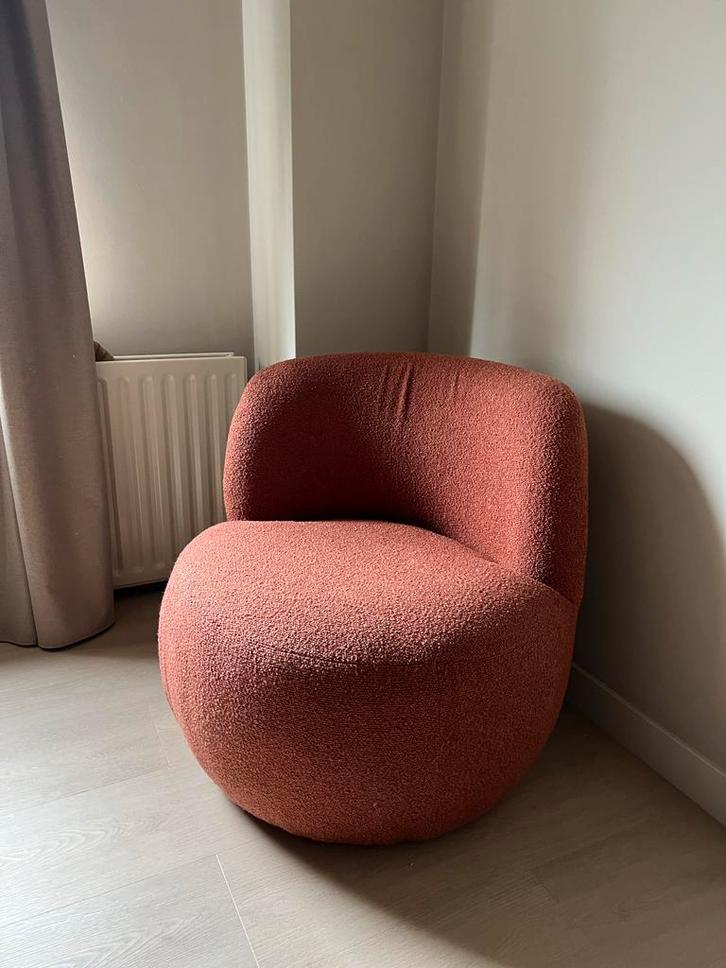 Teddy Fauteuil oranje rood - nieuwe staat, Huis en Inrichting, Fauteuils, Nieuw, Stof, 50 tot 75 cm, Ophalen