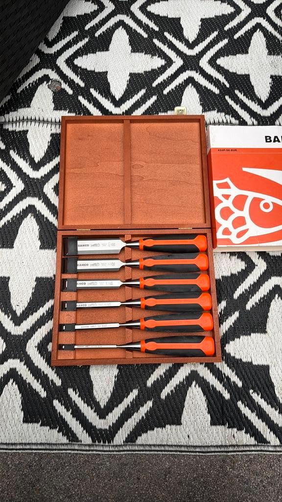 BAHCO 424-S6 eur steekbeitelset 6-delig, Doe-het-zelf en Verbouw, Gereedschap | Handgereedschap, Nieuw, Ophalen of Verzenden