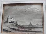 Schilderij Litho Steendruk wagthuis Vlissingen 1743, Antiek en Kunst, Kunst | Etsen en Gravures, Ophalen of Verzenden