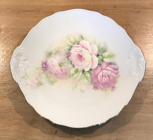 Limoges serveerschaal rose rozen, Antiek en Kunst, Antiek | Porselein, Ophalen of Verzenden