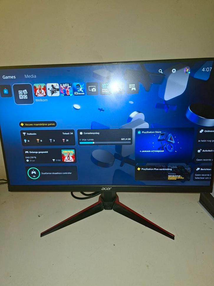 Acer Nitro 24 inch Gaming Monitor, Computers en Software, Monitoren, Zo goed als nieuw, 61 t/m 100 Hz, DisplayPort, HDMI, Gaming