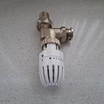 Radiatorthermostaatknop met radiatorkraan recht, Ophalen of Verzenden, Zo goed als nieuw
