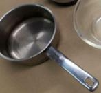 Steelpannetje RVS, Huis en Inrichting, Keuken | Potten en Pannen, Keramische plaat, Zo goed als nieuw, Rvs, Ophalen