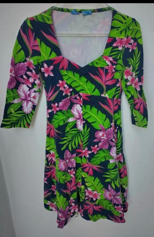 Zomerjurkje Lien en Giel S, Kleding | Dames, Jurken, Gedragen, Maat 36 (S), Blauw, Boven de knie, Verzenden