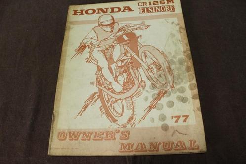 Honda CR125M Elsinore  1977 motorcycle owner's manual, Motoren, Handleidingen en Instructieboekjes, Honda, Ophalen of Verzenden