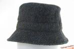 Vintage Vissers buckethat Failsworth blauw grijs visgraat 57, Hoed, Ophalen of Verzenden, 57 cm (M, 7⅛ inch) of minder, Failsworth
