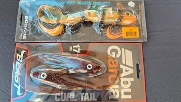 Kunstaas: SavageGear Alien Eel 30 cm en Abu Curl tail 17 cm beschikbaar voor biedingen