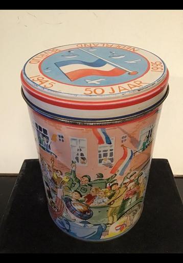 Blik Nederland bevrijd 1945 - 1995. 50 Jaar bevrijding 16 cm beschikbaar voor biedingen