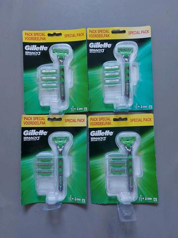 Gillette Mach3 Sensitive Voordeelpak (4 stuks) beschikbaar voor biedingen