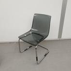 Set 3x Ikea eetkamerstoelen TOBIAS - transparant donker, Ophalen of Verzenden, Gebruikt, Vijf, Zes of meer stoelen