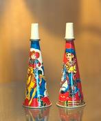 Twee Vintage blikken Toeters met Cowboy en Indiaan, Antiek en Kunst, Antiek | Speelgoed, Ophalen of Verzenden