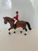 Schleich paard met ruiter rood, Ophalen of Verzenden, Gebruikt