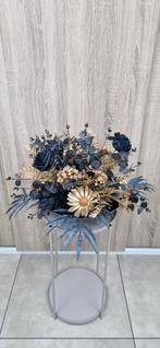 Bloemstuk tafelstuk zijdebloemen kunstbloemen zwart goud, Huis en Inrichting, ., Nieuw, Ophalen of Verzenden, .