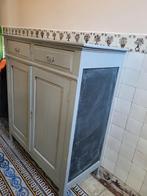 Mooie grijze kast te koop! D 53 H 134 cm, 2 lades + legplank, Ophalen, Gebruikt, 100 tot 150 cm, Eikenhout