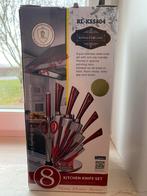 Keukenblok messen set (kleur rood), Ophalen of Verzenden, Nieuw, Overige materialen, Bestekset