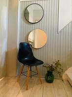 Zwarte kuipstoelen te koop (3 stuks), Huis en Inrichting, Stoelen, Ophalen, Zo goed als nieuw, Bruin, Hout