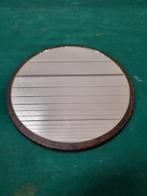 Spiegel vintage op eiken plank, Ophalen of Verzenden