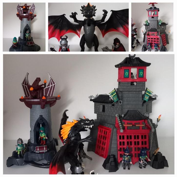 Playmobil grote set: geheime drakenfort, toren en draak, Kinderen en Baby's, Speelgoed | Playmobil, Zo goed als nieuw, Ophalen of Verzenden