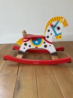 Houten Schommelpaard Janod, Ophalen, Zo goed als nieuw, Jongen of Meisje