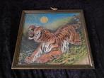 Chinese tijger op linnen geschilderd, Antiek en Kunst, Ophalen of Verzenden