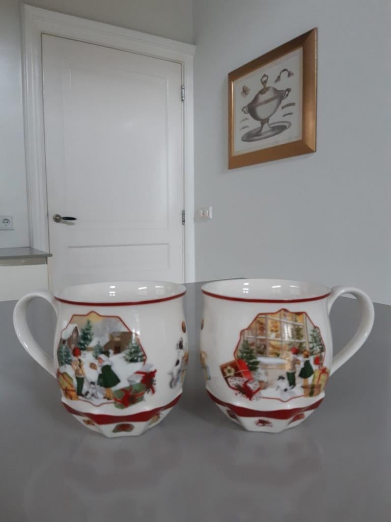 2 grote Kerstmokken Villeroy en Boch Toy's Fantasy Toy Shop, Ophalen of Verzenden, Nieuw