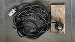 Verlengkabel 10 meter camping + stekker en stekkerdoos 12V, Ophalen, Gebruikt