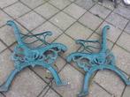 Zware gietijzeren tuinbank parkbank delen, Ophalen, Metaal