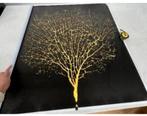 Abstract Gouden Boom van Leven goud levensboom canvas 90x90, Nieuw, Ophalen of Verzenden, H, H