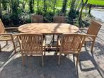 teak tuinset, Tuin en Terras, Nieuw, Tuinset, 6 zitplaatsen, Teakhout