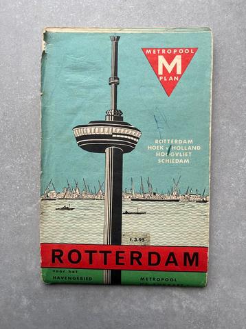 Vintage Rotterdam Plattegrond - 95,5x74 cm beschikbaar voor biedingen