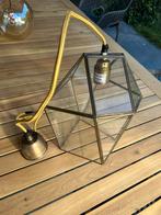 Glazen hanglamp Sissy-Boy met koperkleurige details, Huis en Inrichting, Ophalen, Glas, Minder dan 50 cm