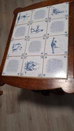 Vintage Tegel Tafeltje - Delfts Blauw, Ophalen of Verzenden