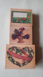 3 Nieuwe Rubber Stampede Kerststempels, Hobby en Vrije tijd, Stempelen, Ophalen of Verzenden, Nieuw, Houten stempel