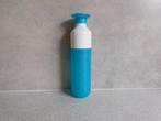 Bidon Drinkfles 24 cm. 490 ml. Blauw Groen Dopper, Sport en Fitness, Bidons, Ophalen of Verzenden, Zo goed als nieuw