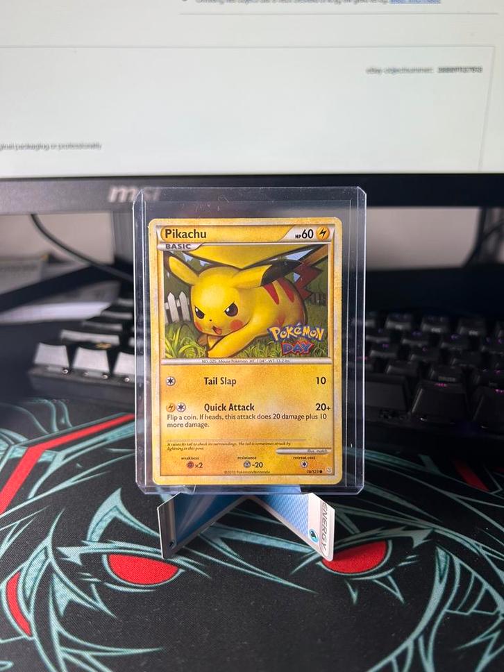 Pikachu Pokémon Card – Pokémon Day Promo 2010 – 78/123, Hobby en Vrije tijd, Verzamelkaartspellen | Pokémon, Zo goed als nieuw