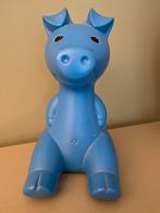Vintage Ikea spaarvarken blauw, Ophalen of Verzenden, Gebruikt, Kunststof, Dier