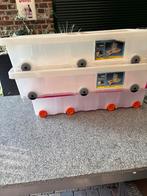 3 Opbergboxen met Wieltjes, Huis en Inrichting, Ophalen, Kunststof, Gebruikt, 50 tot 100 cm