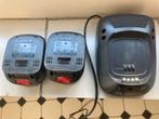 Bosch accugereedschap li-ion 2x accu en lader. 18 V 1,5Ah, Ophalen of Verzenden, Gebruikt