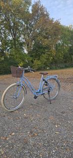 Elops stadsfiets 520 lichtblauw met mandje, Fietsen en Brommers, Ophalen of Verzenden, Zo goed als nieuw, Overige merken
