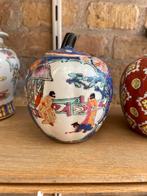 Japanse appelvaas met brugtafereel – handbeschilderd, Antiek en Kunst, Ophalen of Verzenden